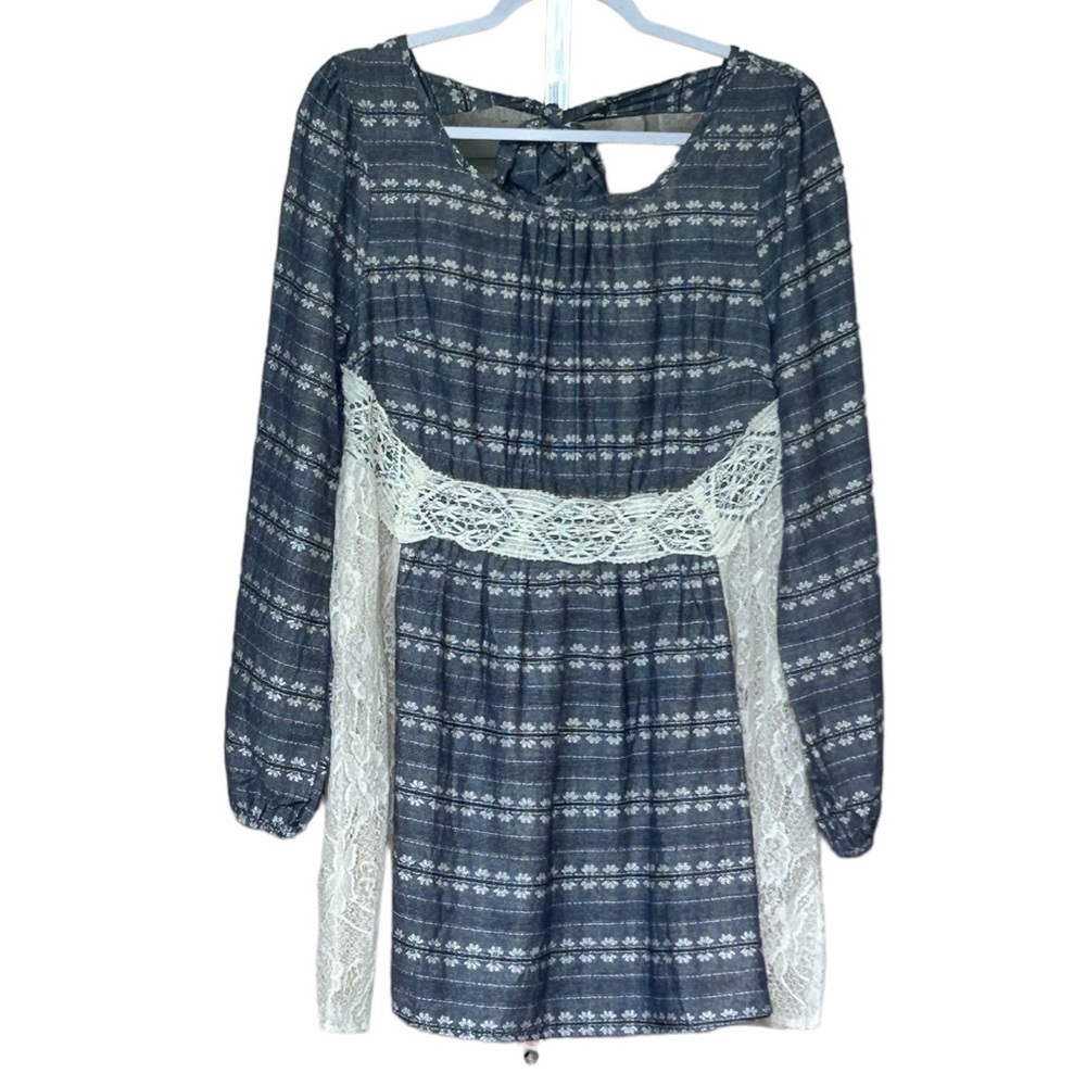 Ryu Lace Long Sleeves Western Style Cowgirl Dress Size L